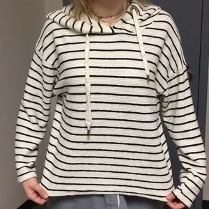 Black and white stripped hoodie